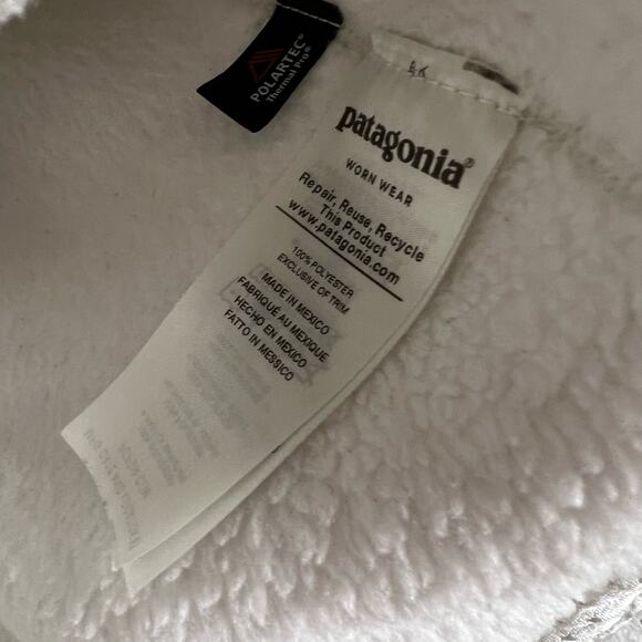 Patagonia Women’s Re-Tool Half Snap Ivory Fleece Pullover Size Medium - Picture 8 of 8
